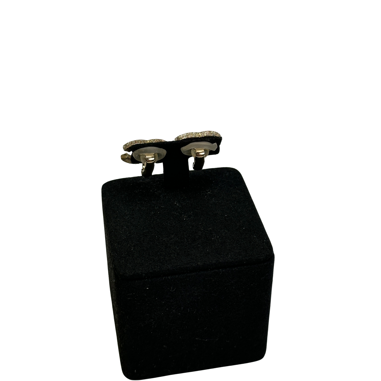 Used CHANEL CC Logo CC Logo Crystal Earrings Earrings Silver Clear