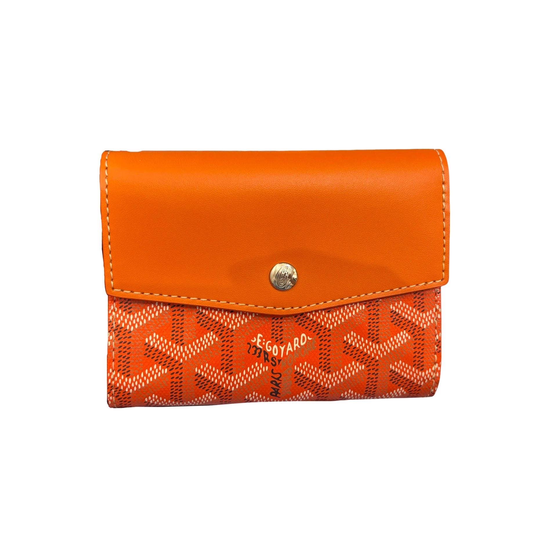 GOYARD SAINT GABRIEL ORANGE PHW CANVAS WALLET [3000601] – VOOTIC