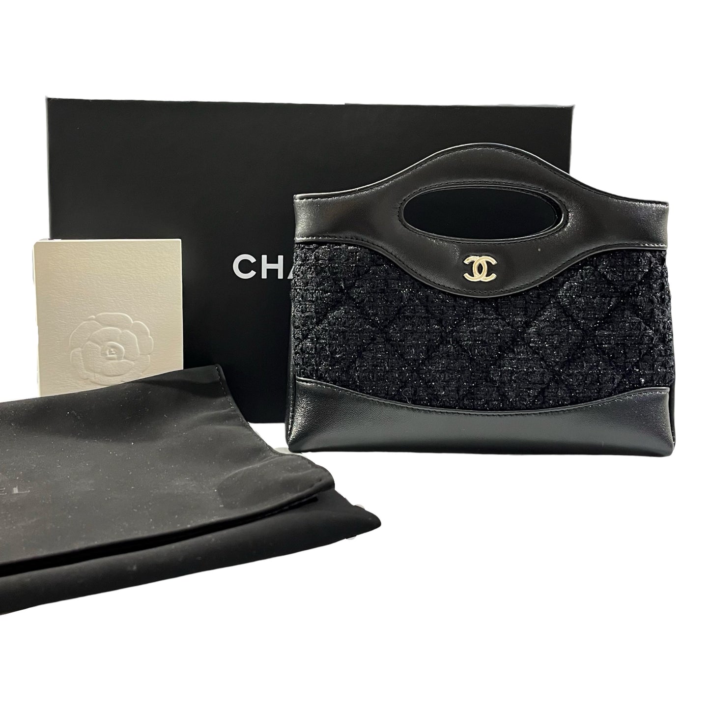 New CHANEL Cross Body Bag Black GHW