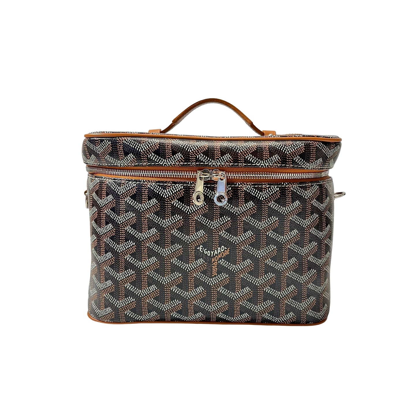 Used GOYARD muse vanity case Handbag Brown Natural Tan PHW