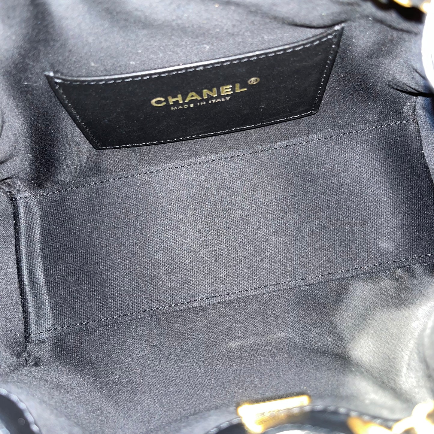 Used Chanel Mini 25 Shoulder Bag Black GHW