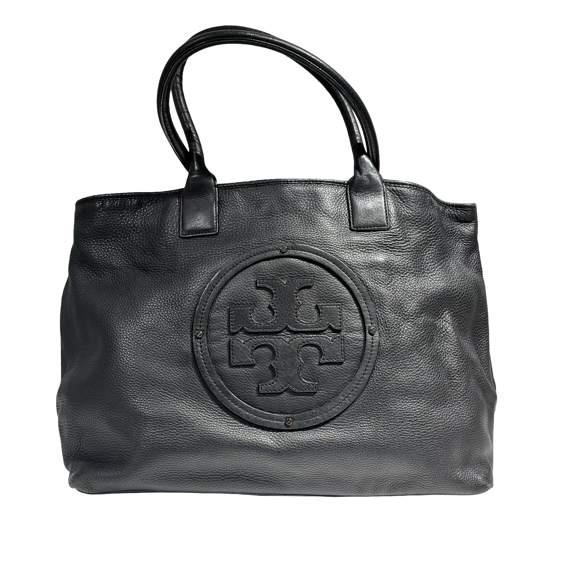 TORY BURCH BLACK LEATHER TOTE BAG [3000659] – VOOTIC