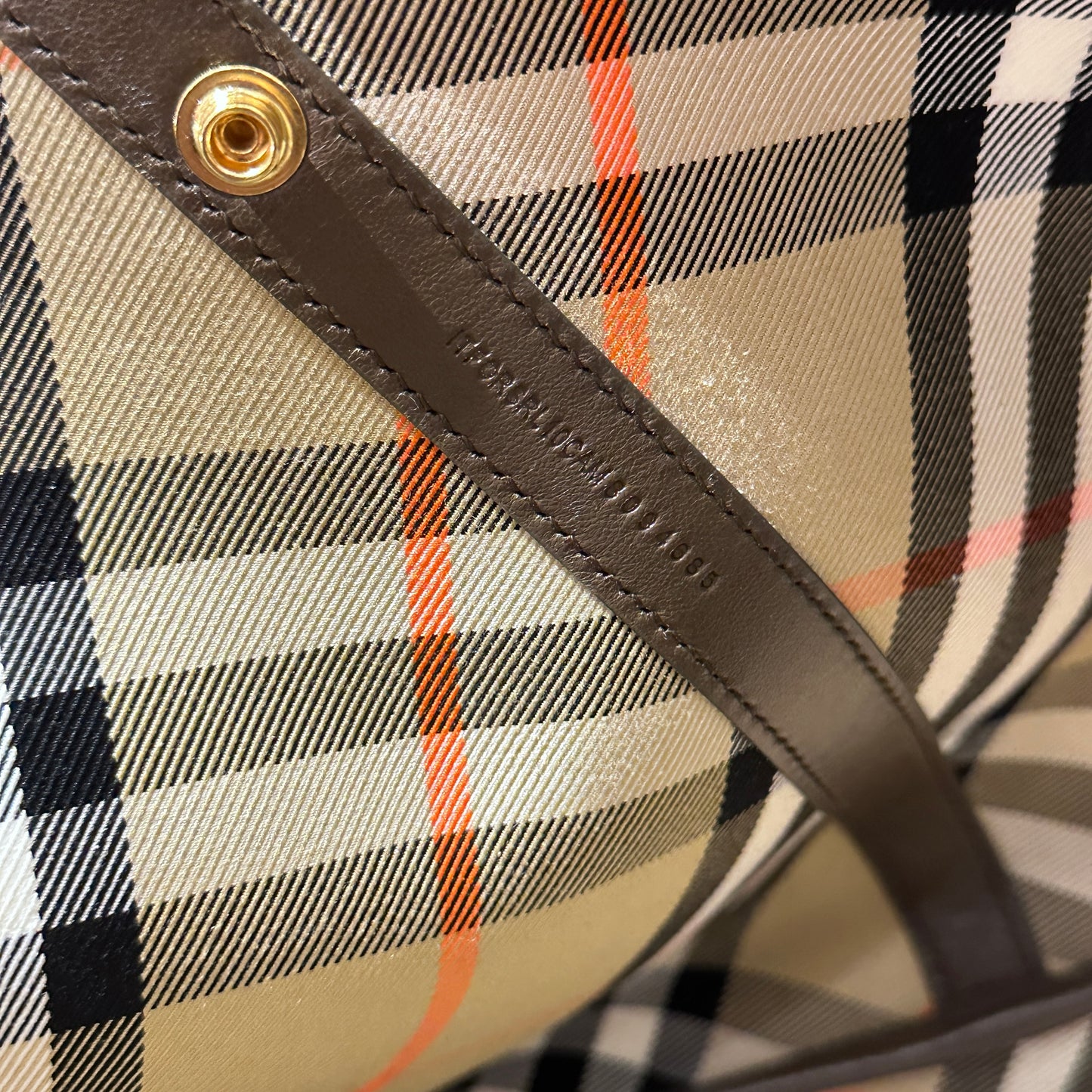 Used BURBERRY Tote Bag Beige GHW