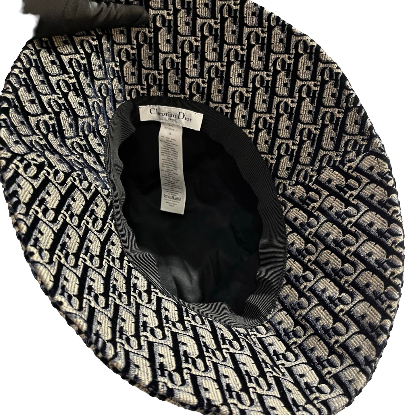 Used DIOR Oblique Oblique Hat Navy