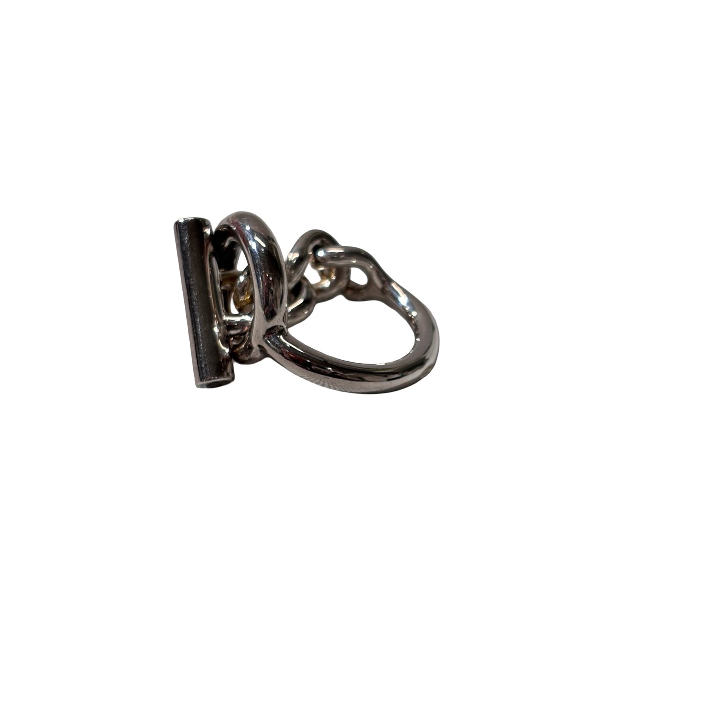 Used HERMÈS Ag925 Silver Croisette Ring Accessories Silver