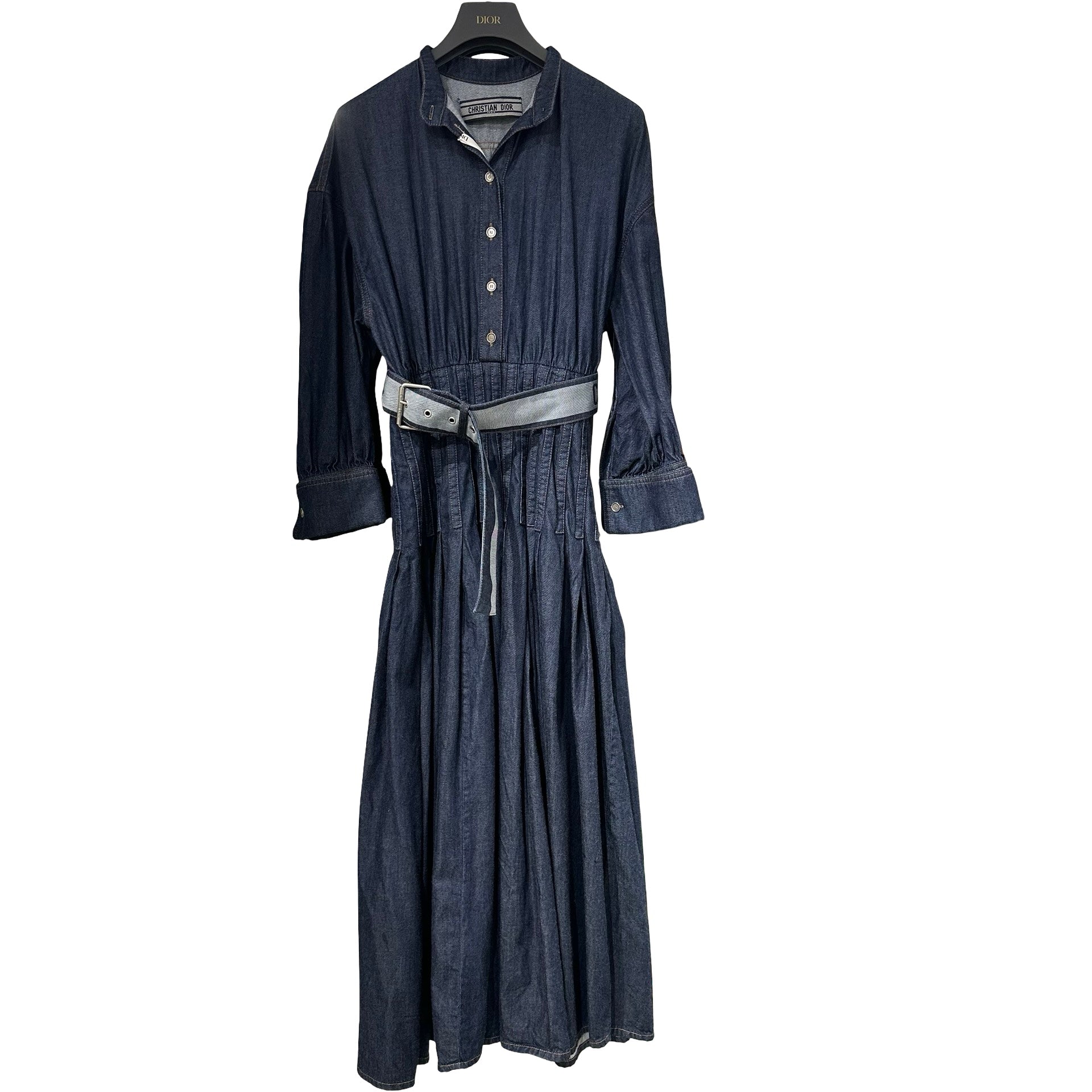 DIOR DENIM COUTURE BELTRD SHIRT DRESS [3000318] – VOOTIC