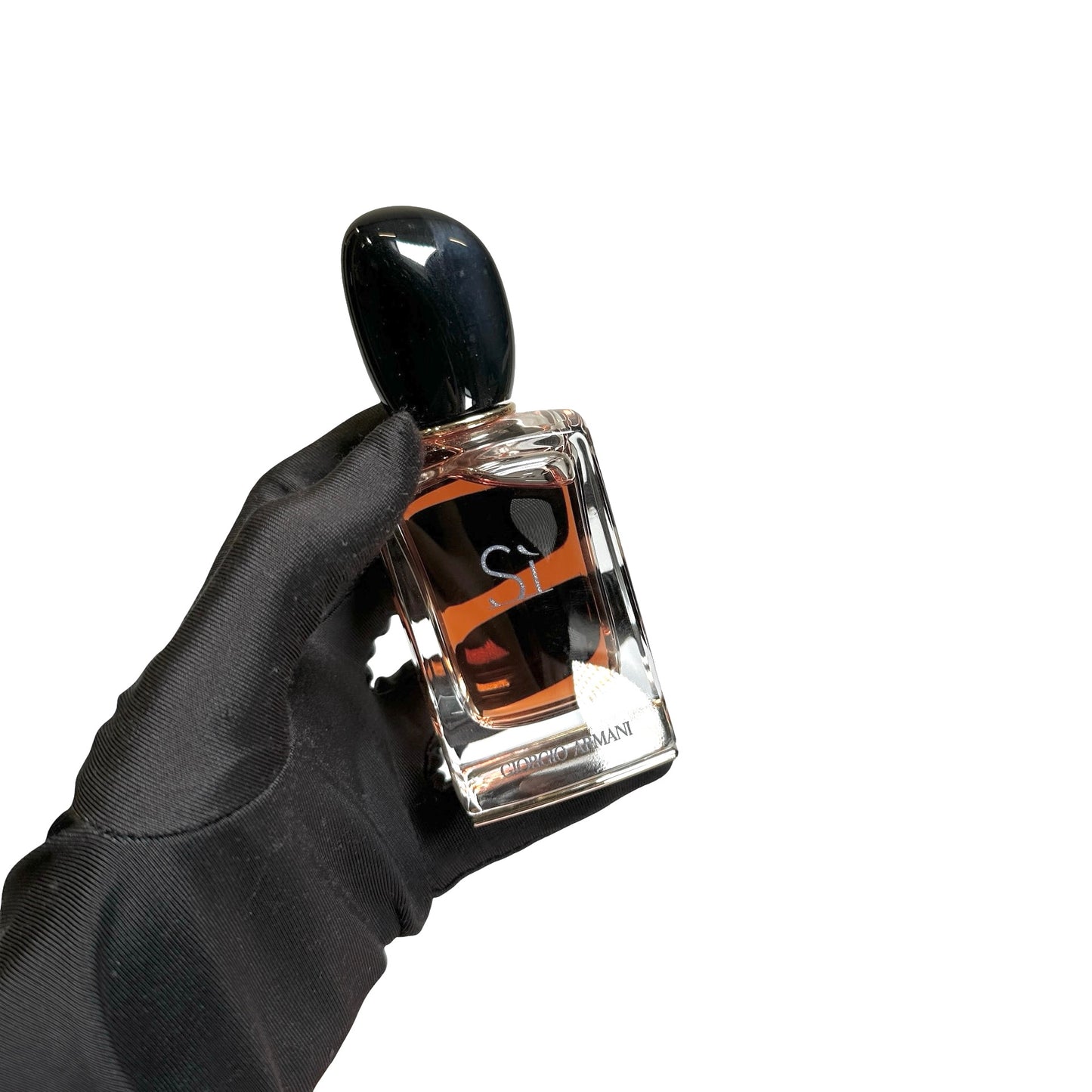 GIORGIO ARMANI Solid Si Perfume and Lipstick Set Clutch Minaudière Black Gold Red