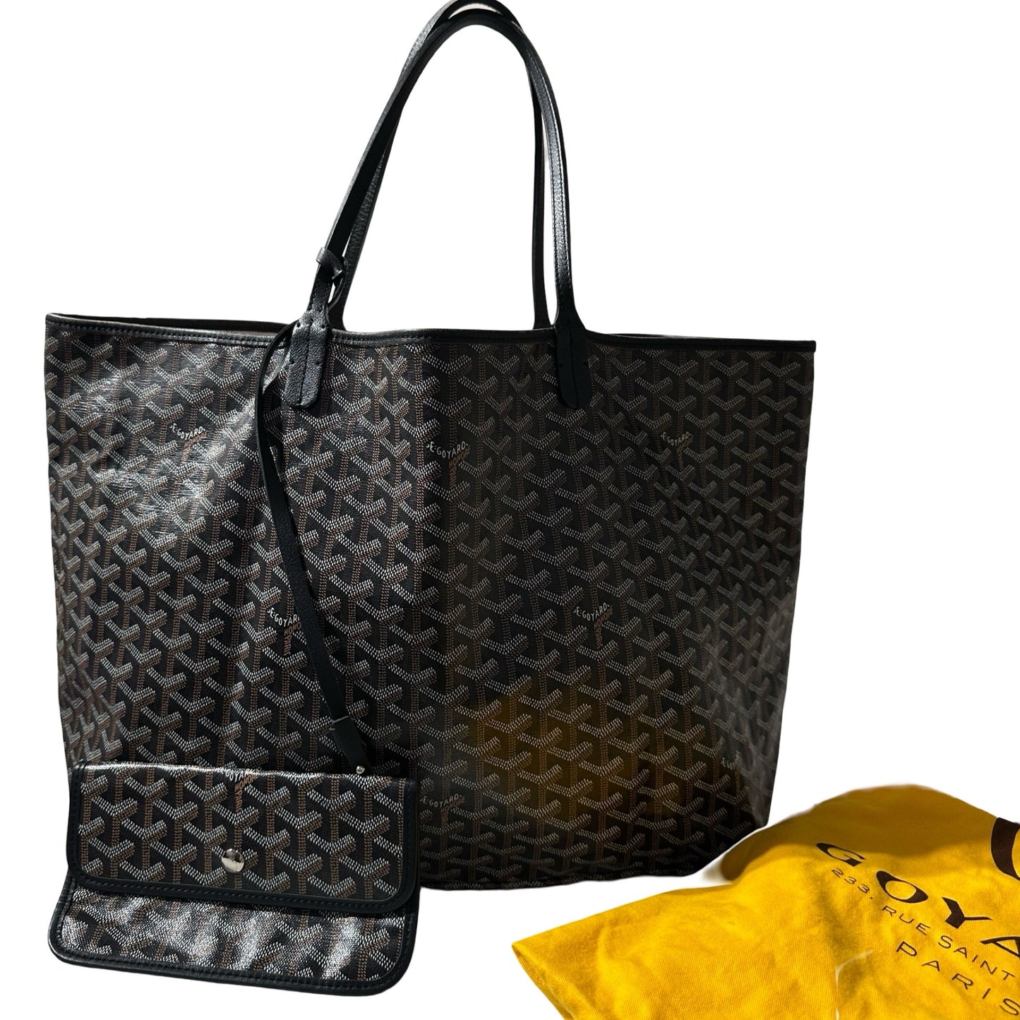Used GOYARD Tote GM Shoulder Bag Black PHW