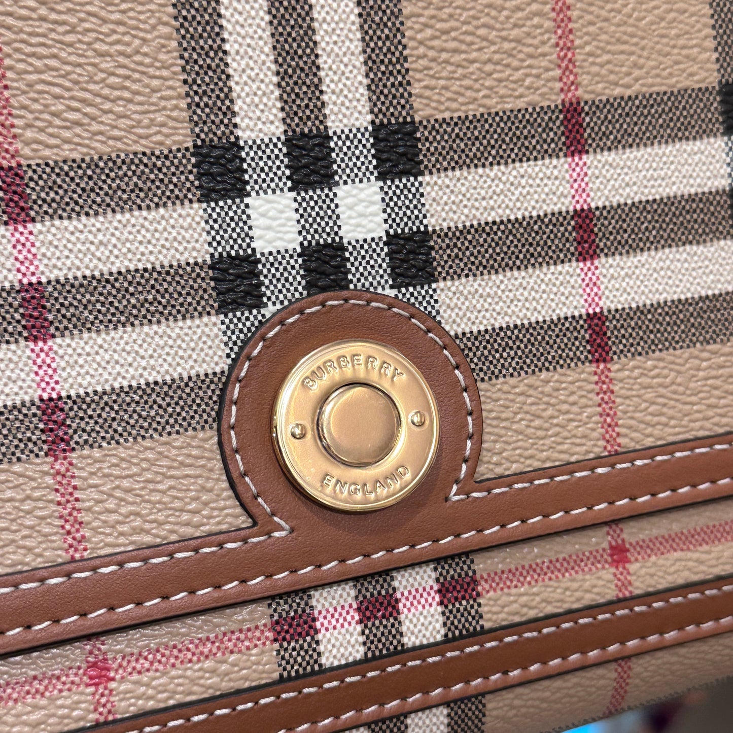 Used BURBERRY Cross Body Bag Brown GHW