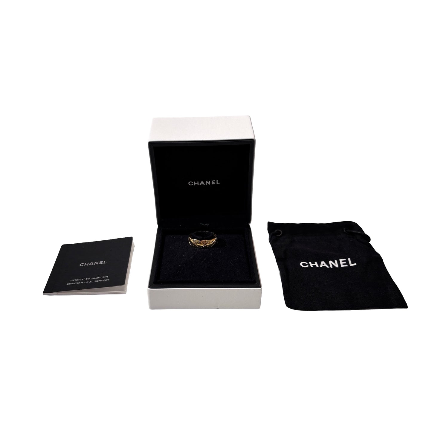 Used CHANEL Yellow Gold COCO CRUSH RING Accessories Gold