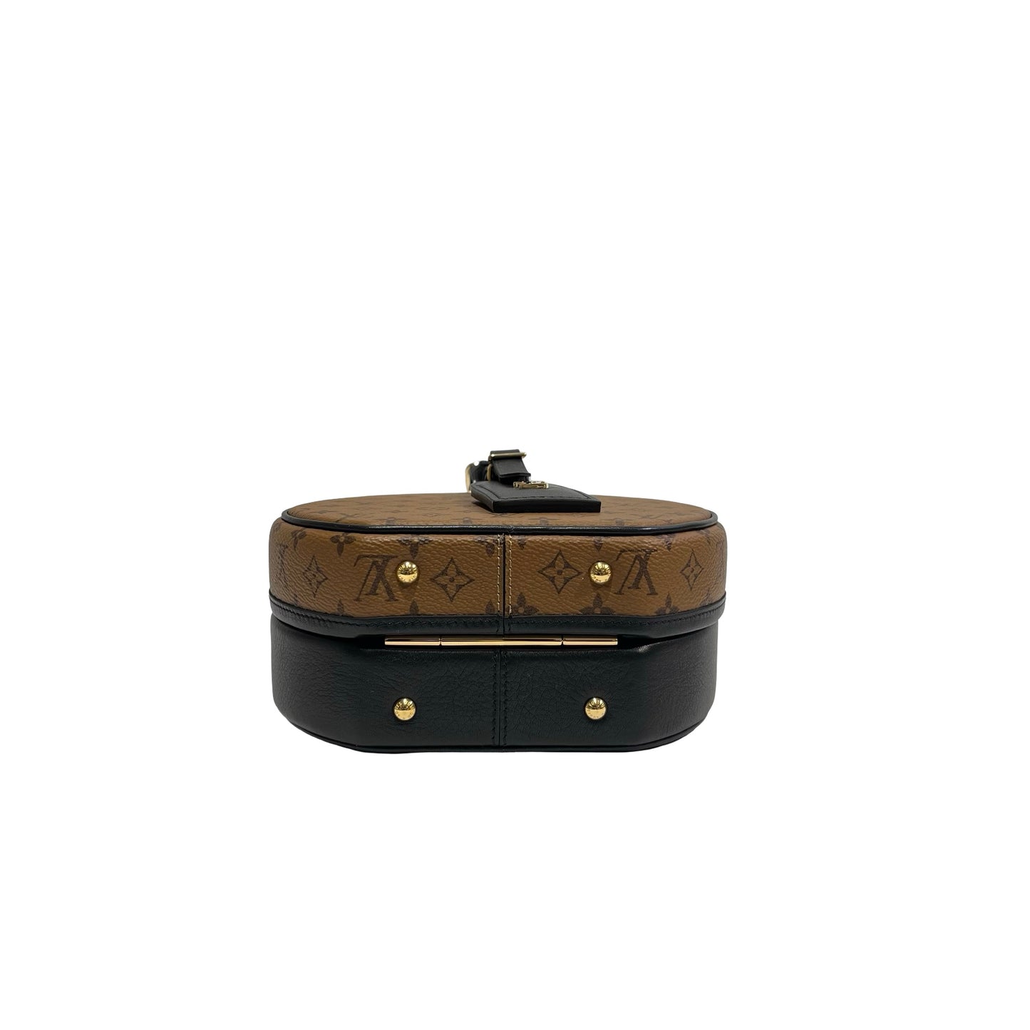 Used LOUIS VUITTON Monogram Canvas Petite Boite Box Bag GHW Black