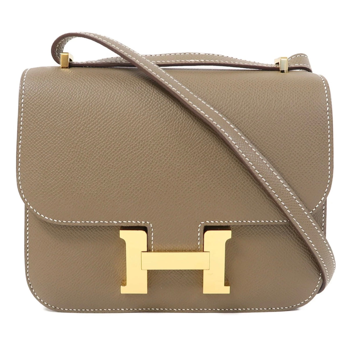 Brand New HERMES Epsom Constance Crossbody Bag Etoupe