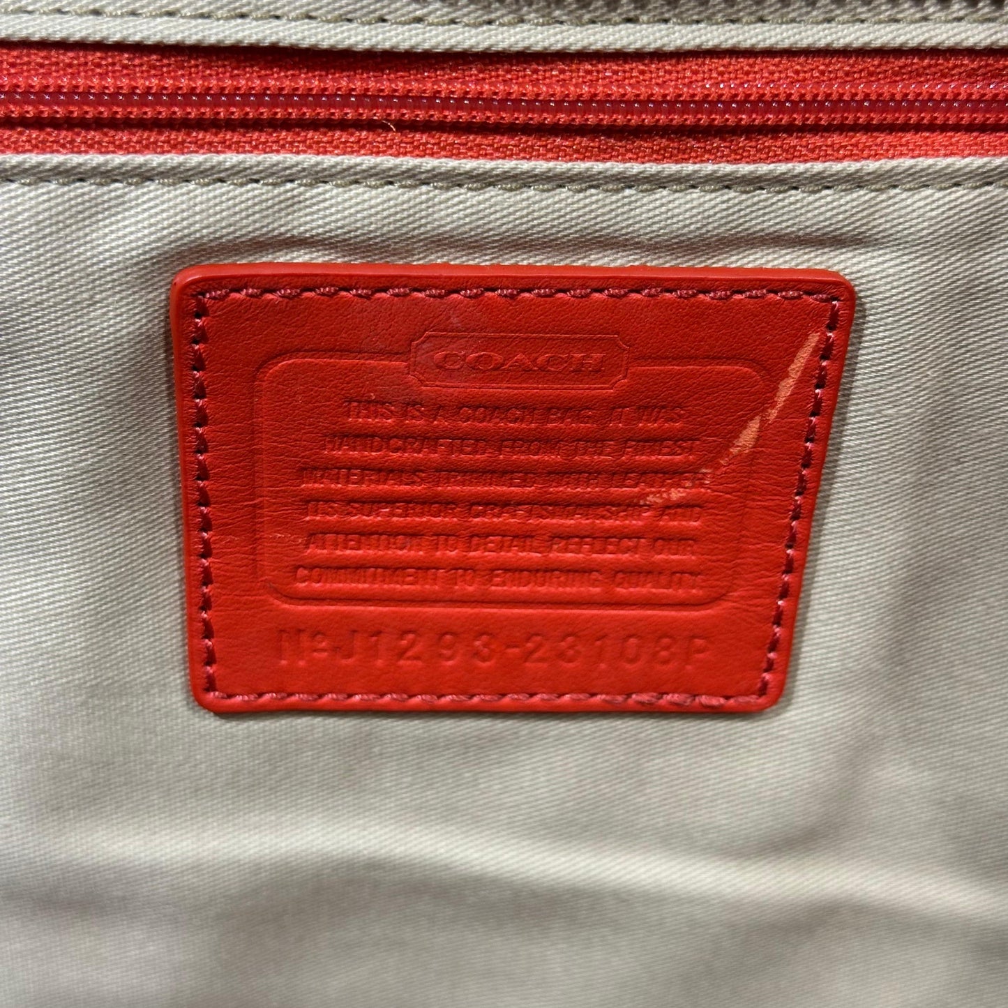 Unused COACH Tote Bag Orange