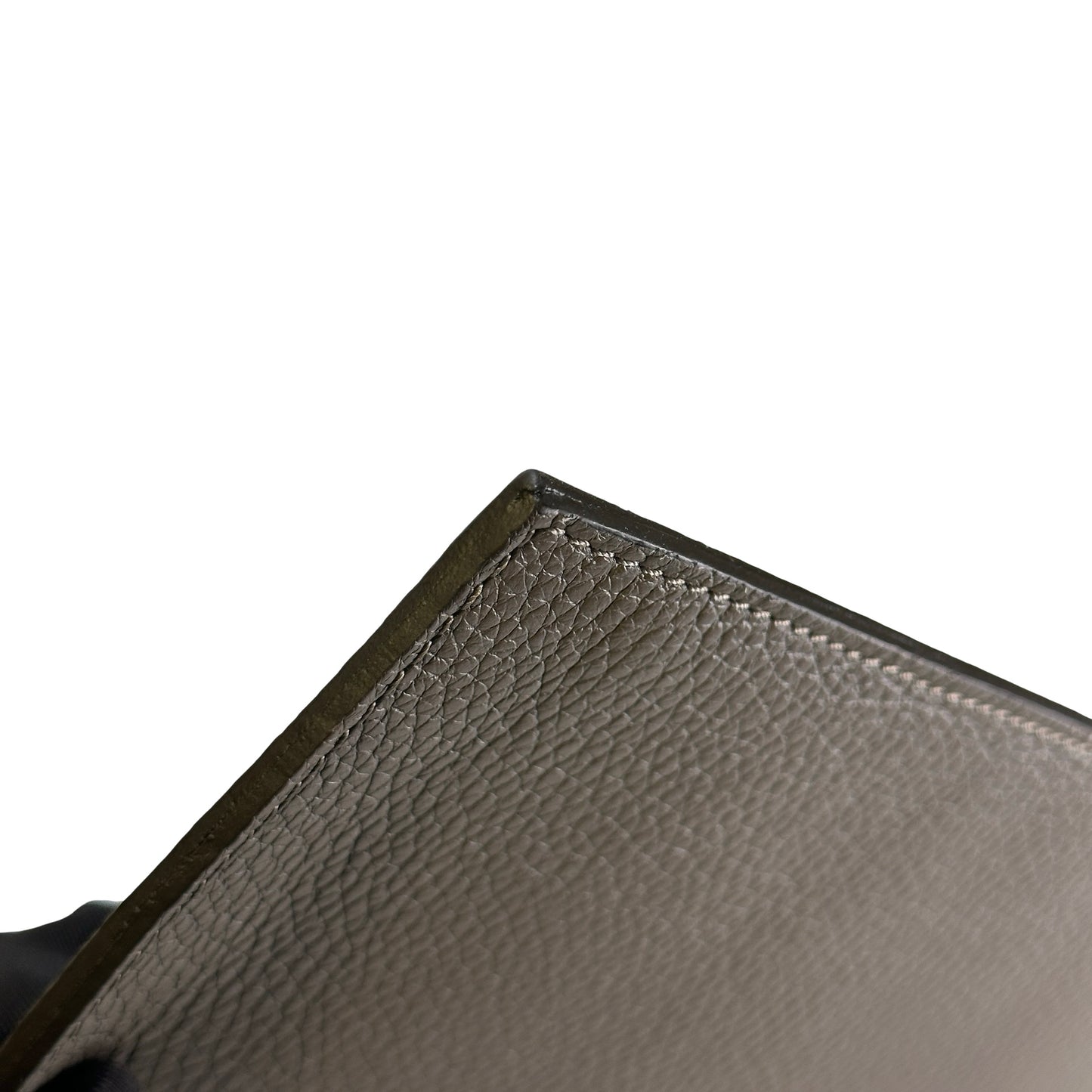 Used LONGCHAMP Pebbled Leather Le Foulonné Pouch Taupe PHW