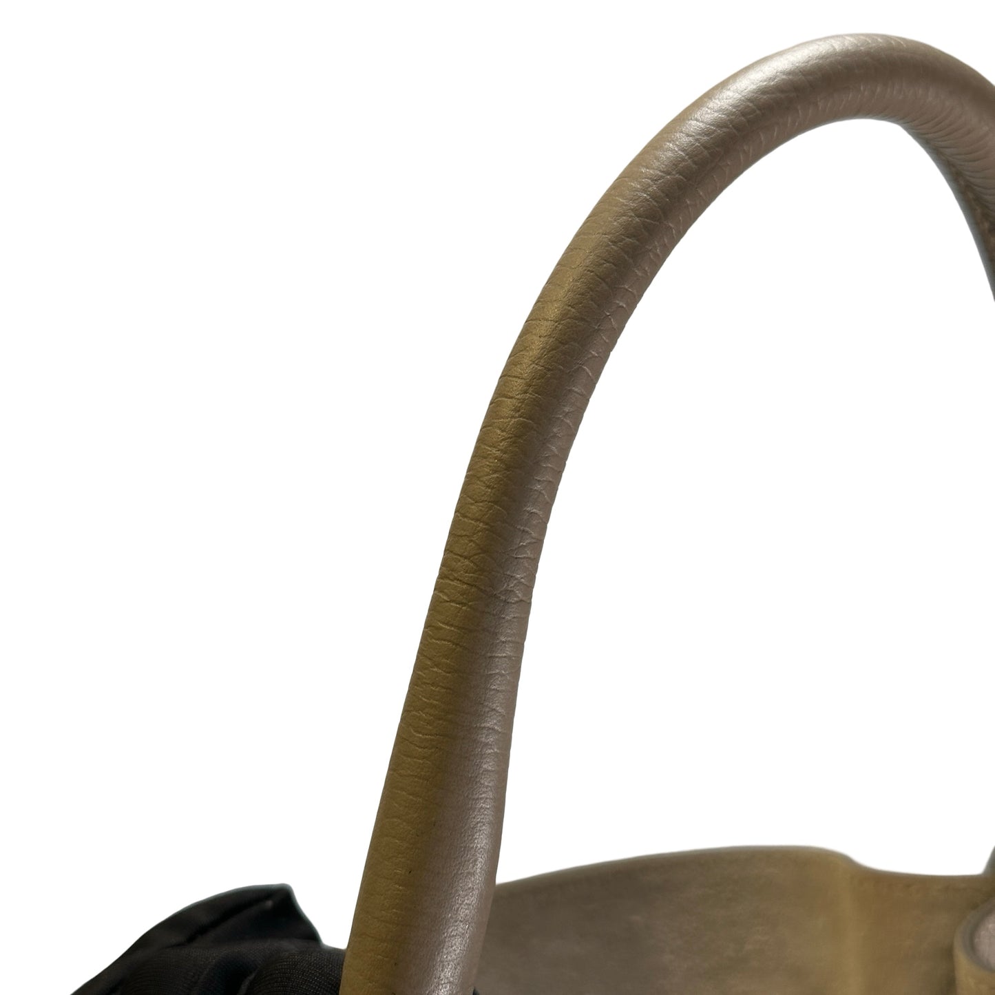 Used CELINE Grained Calfskin Big Bag Bucket Bucket Bag Taupe
