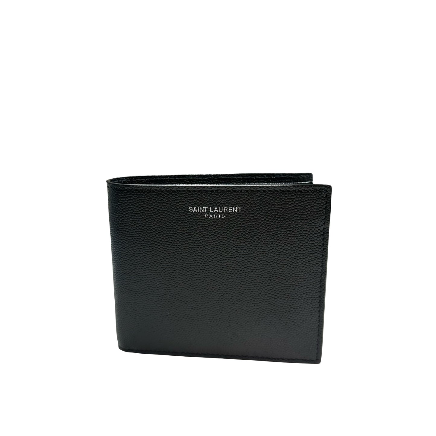 Unused SAINT LAURENT Calfskin Leather YSL PORTEFEUILLE HOMME(128Y)SL Wallet Black