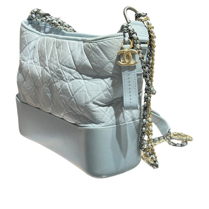 CHANEL GABRIELLE LIGHT BLUE LAMBSKIN  [3000604]