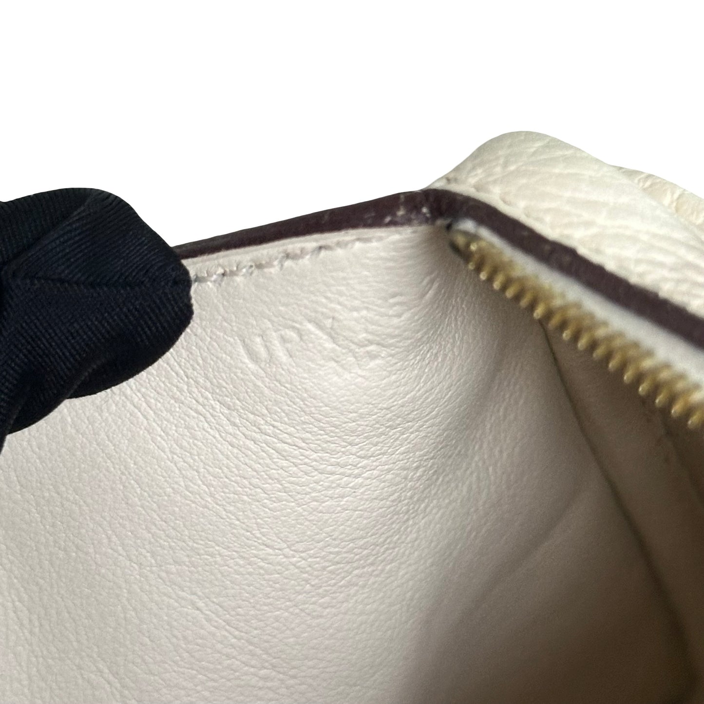 Used HERMES Clemence Mini Lindy Handbag Craie Gold
