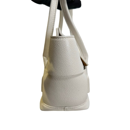 Used BOTTEGA VENETA Intrecciato Arco Handbag White