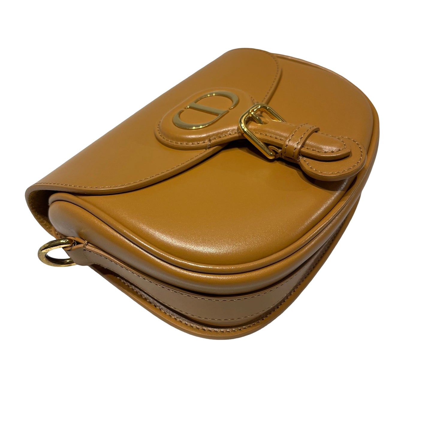 Used CHRISTIAN DIOR Calfskin Leather Bobby Cross Body Bag Brown GHW