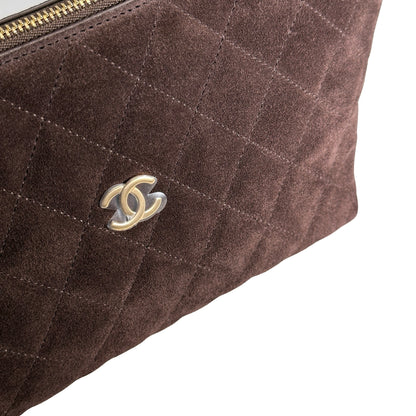 Brand New CHANEL Quilted Suede Quilted Suede Shoulder Bag Shoulder Bag Brown GHW