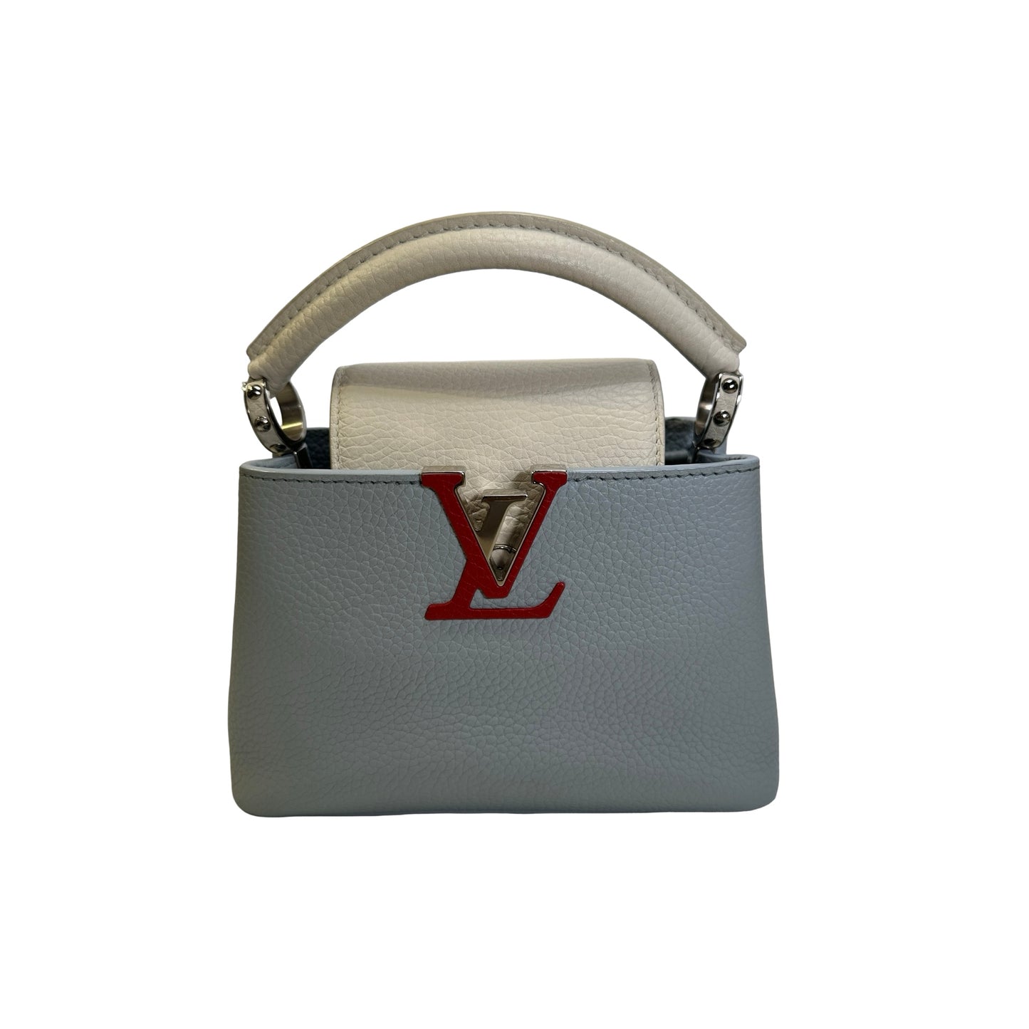 Used LOUIS VUITTON Leather Capucines Handbag Blue