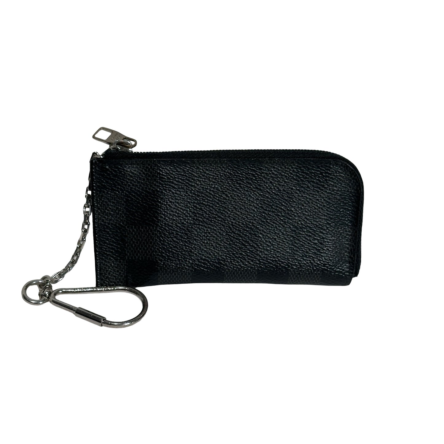 Used LOUIS VUITTON Damier Ebene Canvas KEY POUCH Pouch Black