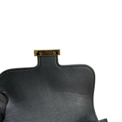 Used HERMES Epsom Constance Slim Wallet Black Gold