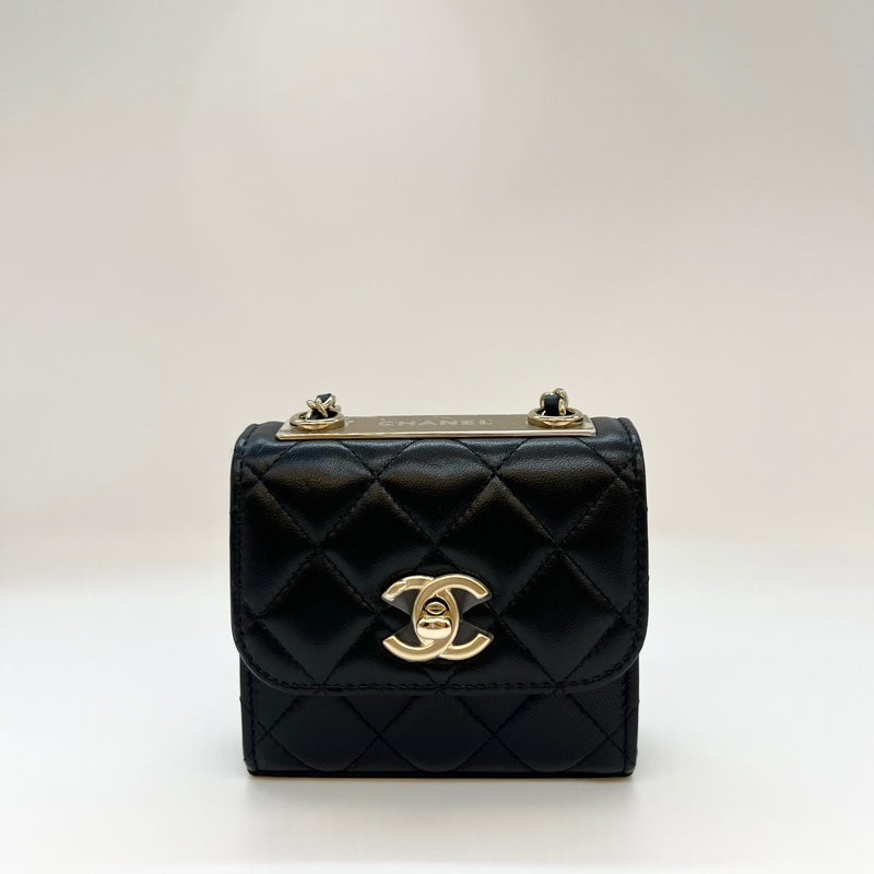 Used CHANEL Quilted Mini flap bag Mini Bag Black GHW