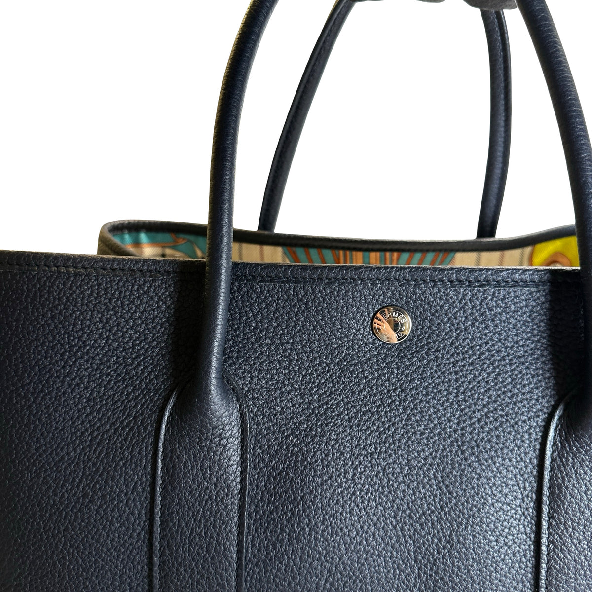 Used HERMES Negonda Garden Party 36 Tote Bag Navy PHW