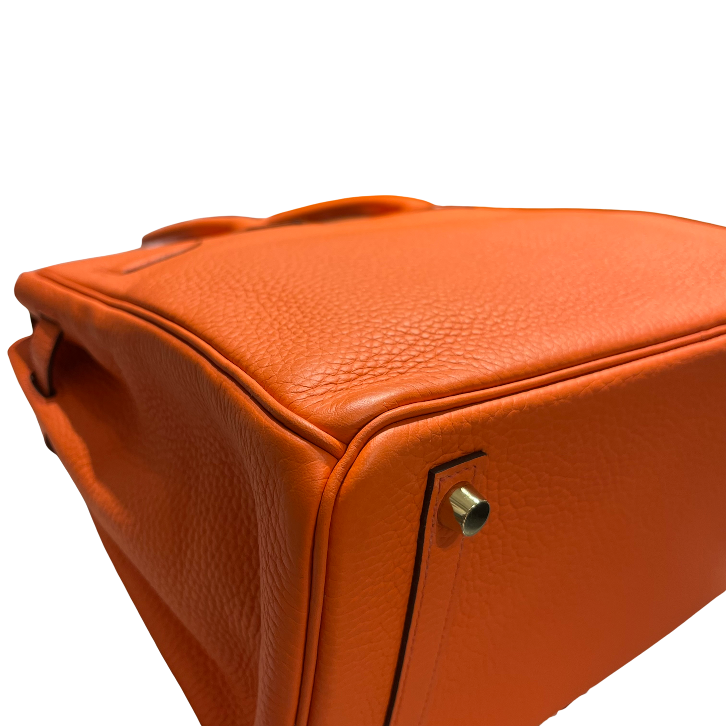 Used HERMES Togo Birkin Handbag Orange