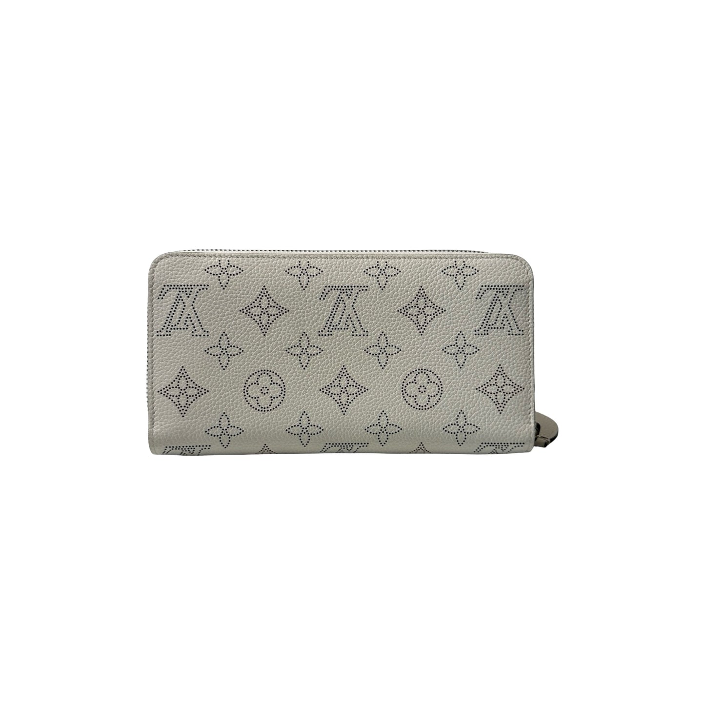 Used LOUIS VUITTON Mahina perforated calf leather Long wallet Wallet White PHW