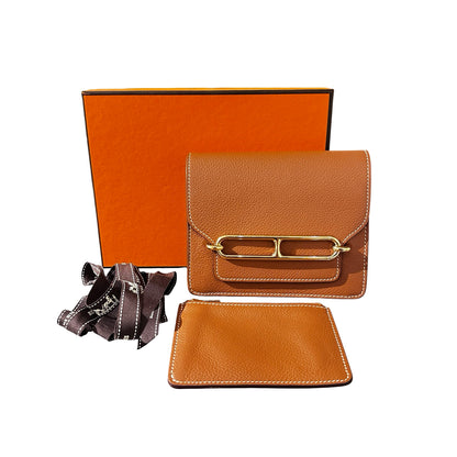 Used HERMÈS Roulis Slim Wallet Gold (37) GHW