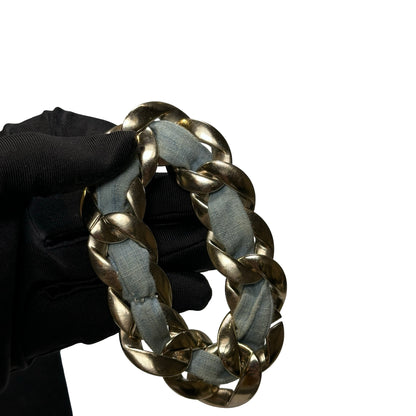 Used Chanel Denim Blue Bracelet Jewellery Denim Blue GHW