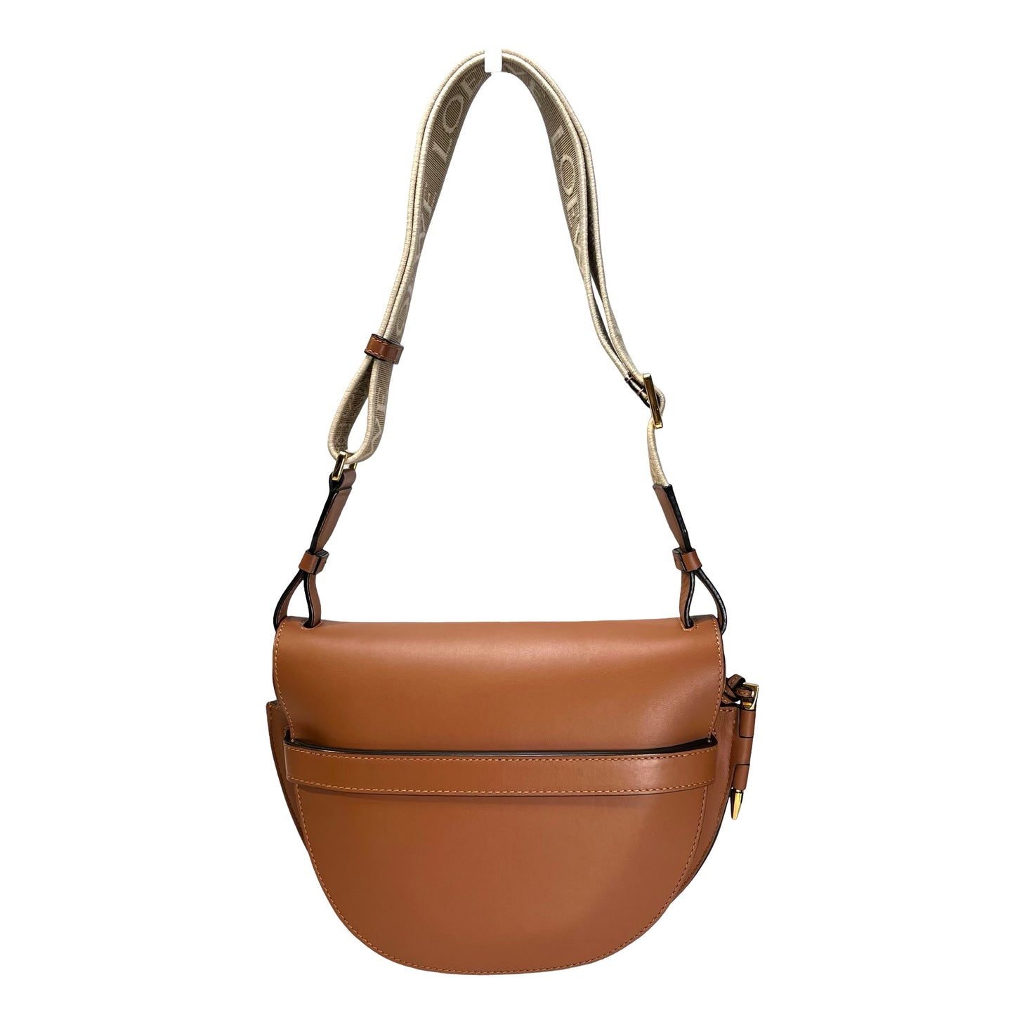 LOEWE Calfskin Leather Gate Cross Body Bag Tan Brown