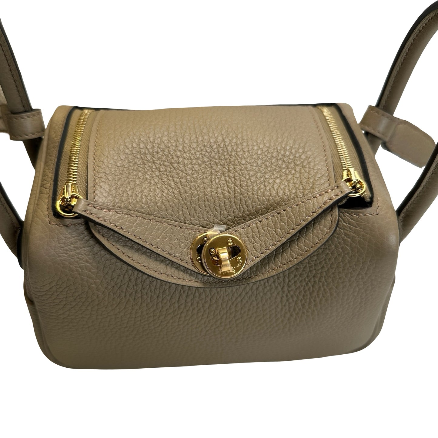 Brand New HERMES TC Mini Lindy Handbag Beige Maria GHW