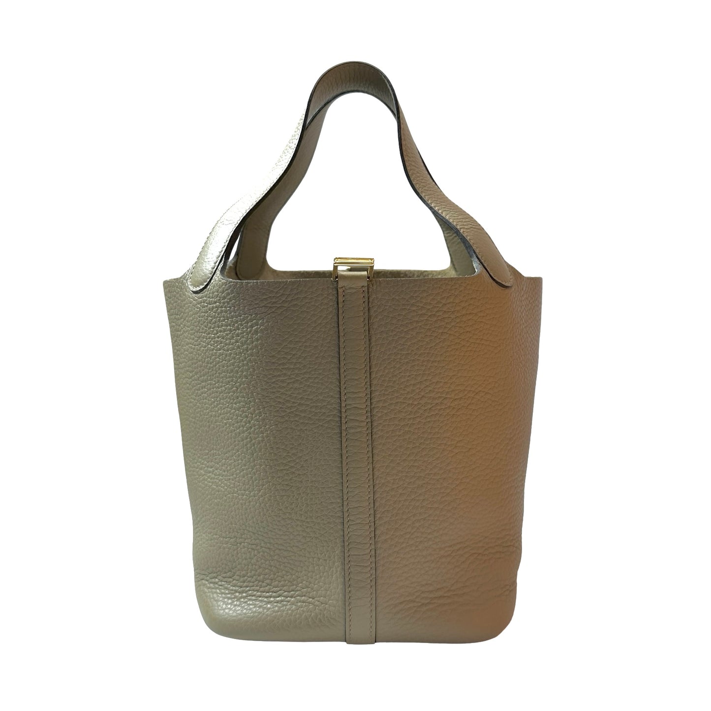 Used HERMÈS TC Picotin 22 Handbag Beige GHW