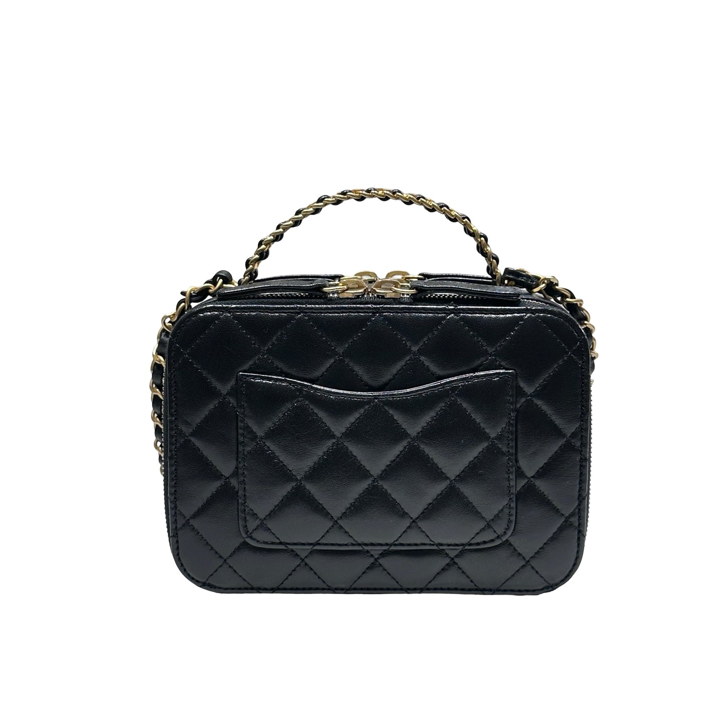 Used CHANEL Camera Bag Black GHW