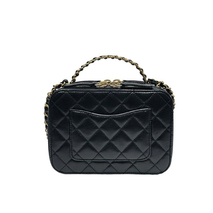 Used CHANEL Camera Bag Black GHW