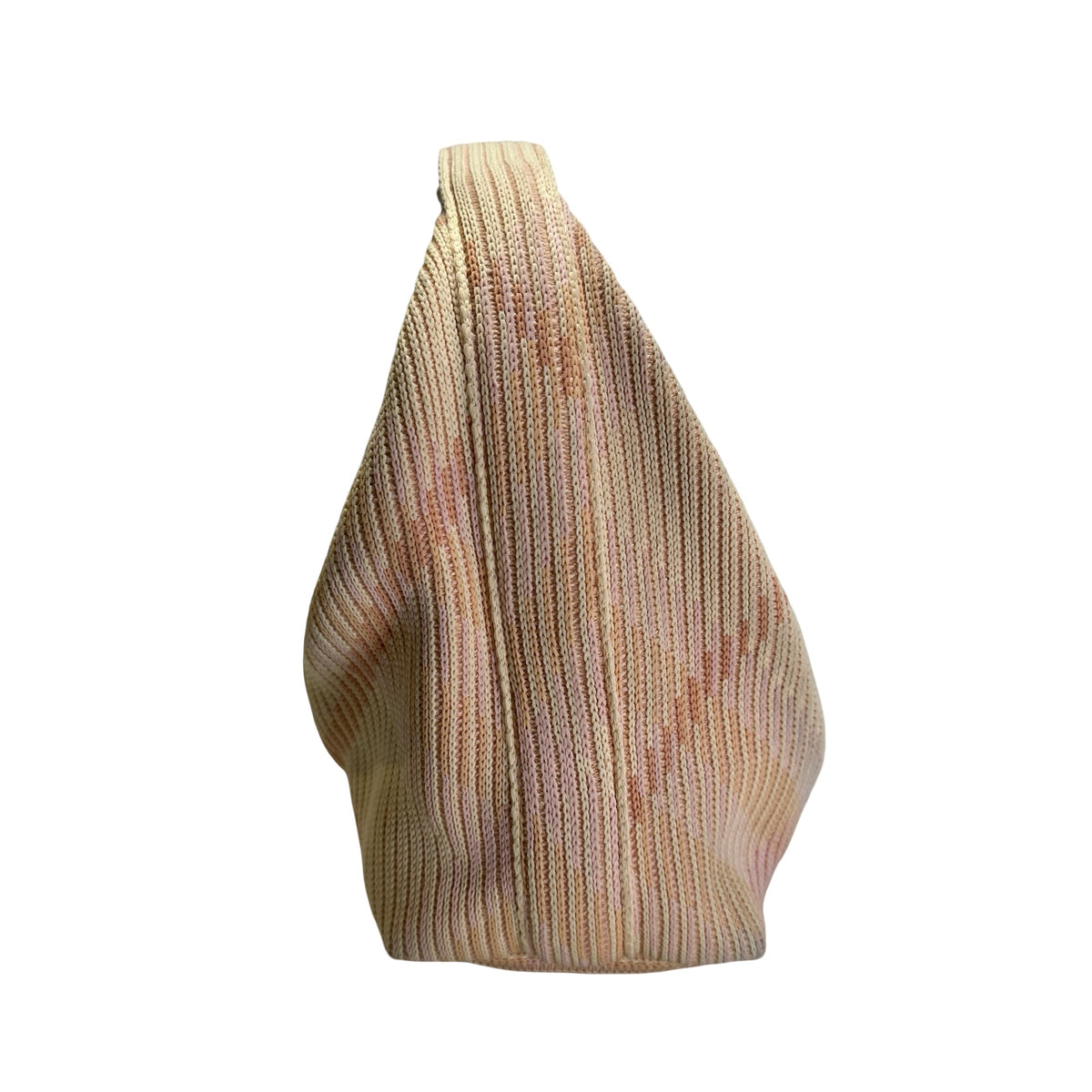 Used BURBERRY Knit Croissant Hobo Bag Cream Pink
