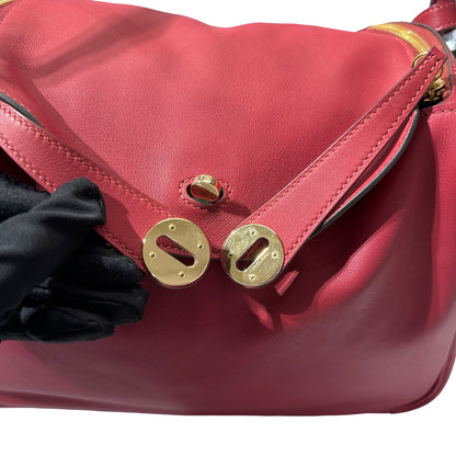 Used HERMÈS Lindy 30 Tote Bag Pink GHW