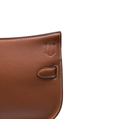 Used HERMÈS Leather MiniJypsiere Cross Body Bag GHW Brown