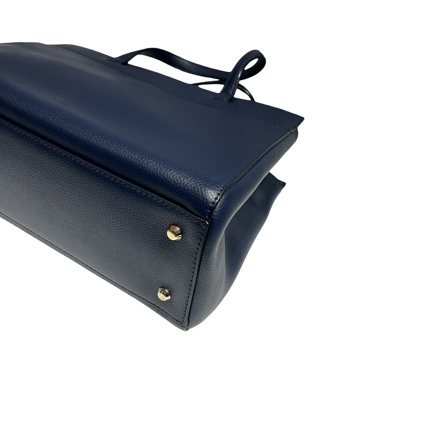 AGNES B. BLUE LEATHER HANDBAG [3000665]