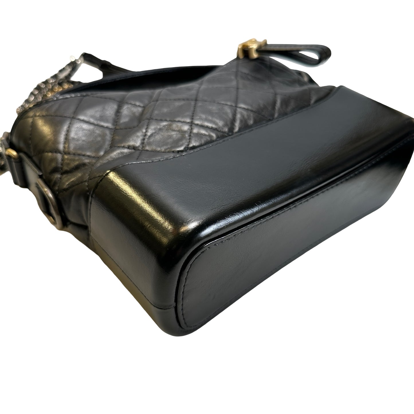 Used CHANEL Quilted Calfskin Gabrielle Hobo Shoulder Bag Black