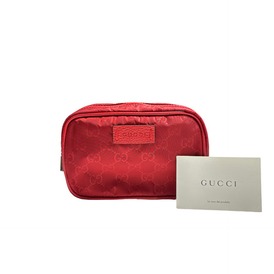 GUCCI GG POUCH RED NYLON [20004205]
