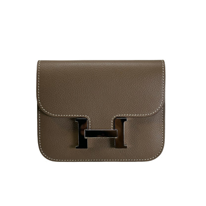 Used HERMES Epsom Constance Slim Wallet Etoupe