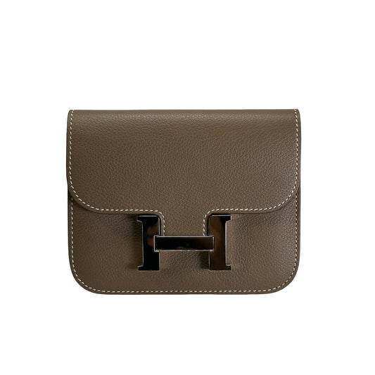 Used HERMES Epsom Constance Slim Wallet Etoupe