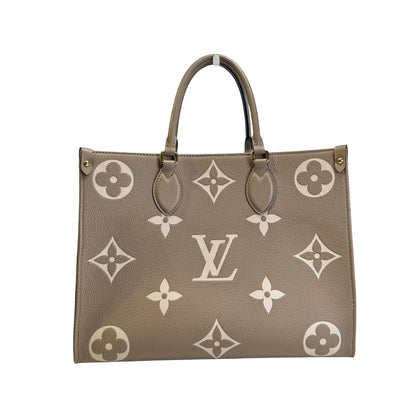 Used LOUIS VUITTON Monogram Empreinte Giant Monogram OnTheGo Tote Bag Tourterelle Creme