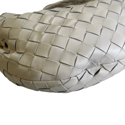 Used BOTTEGA VENETA Intrecciato Leather Jodie Handbag White GHW