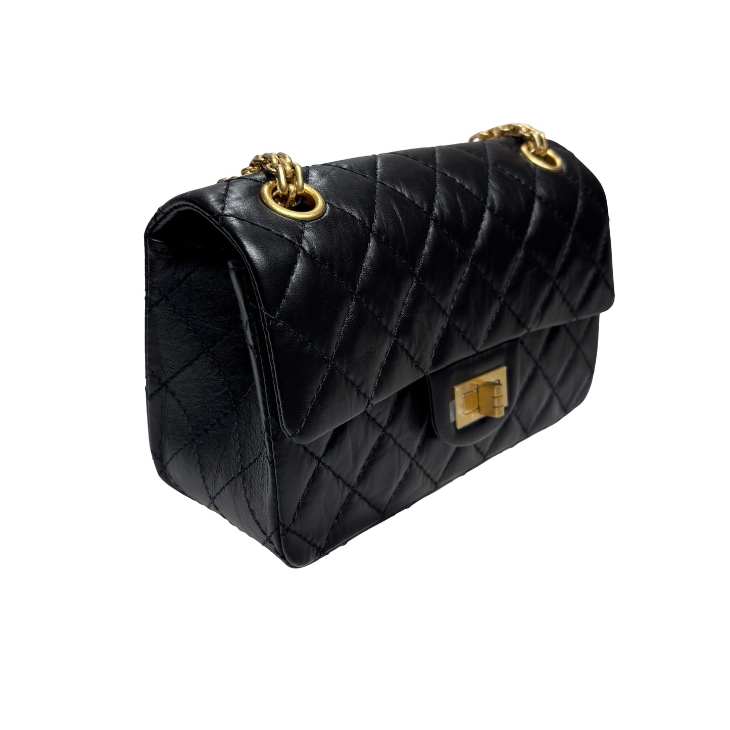 New Chanel Mini 2.55 Shoulder Bag Black GHW